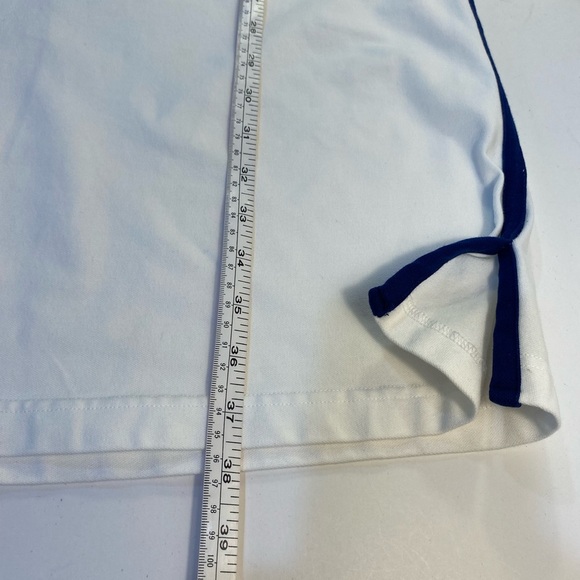 Bloomingdale’s Sutton Studio White V Neck Tennis Dress Blue - Picture 7 of 7